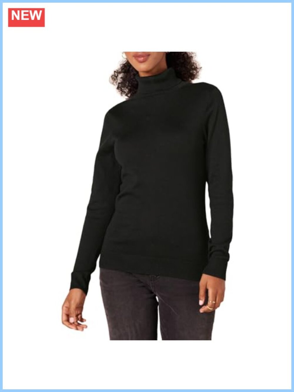 Essentials Women's Classic-Fit Lightweight Long-Sleeve Turtleneck Sweater